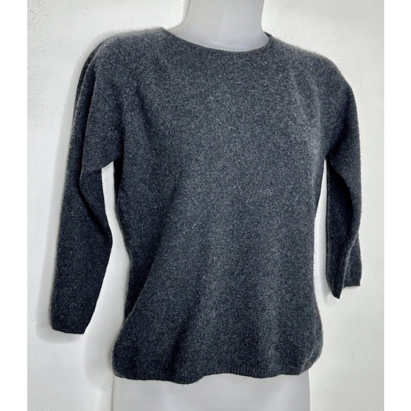 INC International Concepts Cashmere Sweater Women's S/M Gray Pullover Soft - Picture 1 of 6